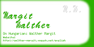 margit walther business card